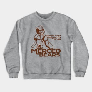 Defunct Merced Bears Baseball Team Crewneck Sweatshirt